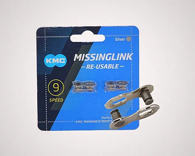 2 (TWO) KMC BRANDED Multispeed Bicycle MasterLink 9/Speed Quick Connect Chrome.