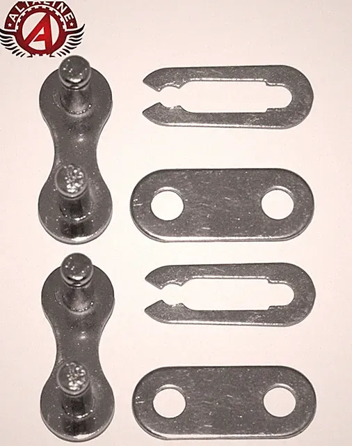 2 (TWO) KMC Multispeed Bicycle Master Links Single 1 Speed Quick Connect Chrome.