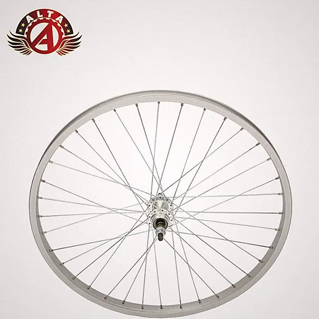 ALTA 24” Cruiser FreeWheel Silver Alloy 36 Spoke Single Wall 3/8 Axle Schrader.