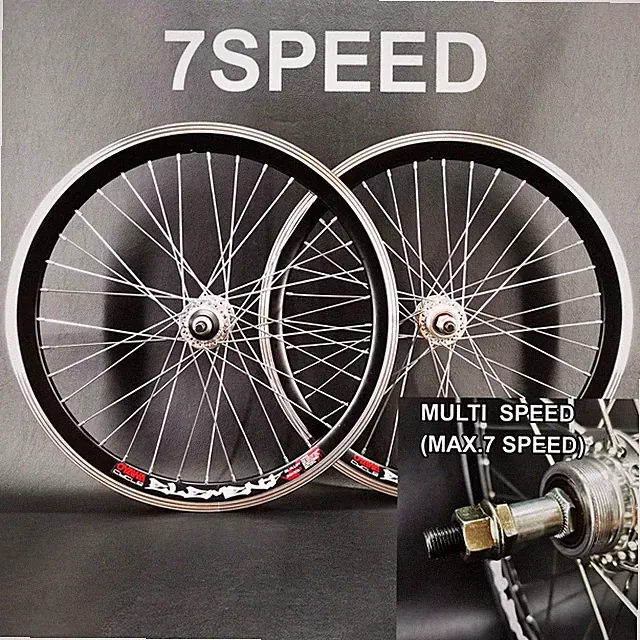 BMX Wheel Set 20" 36H Chrome Hubs Polished Rims | Old School Style Black Rim