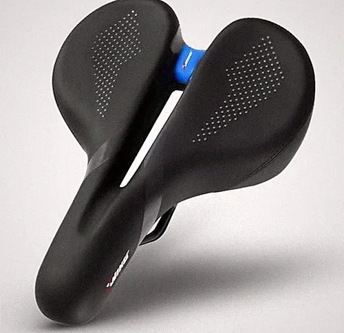 Comfort Bike Seat for Men and Women with Innovative 5-Zone Blue Trekking