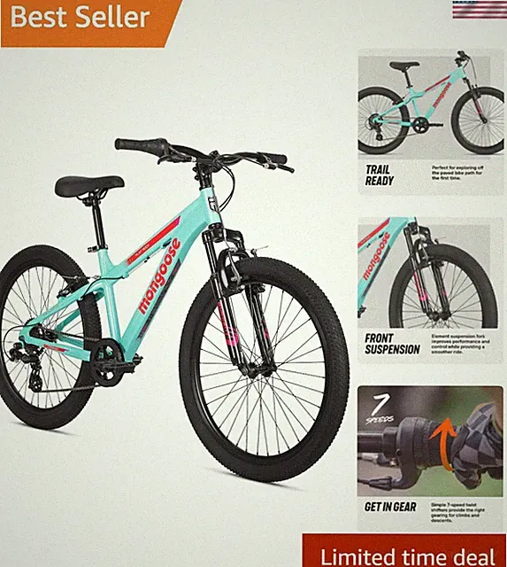 Durable Flatrock 7-Speed Mountain Bike for Trail Explorers - Lightweight Design