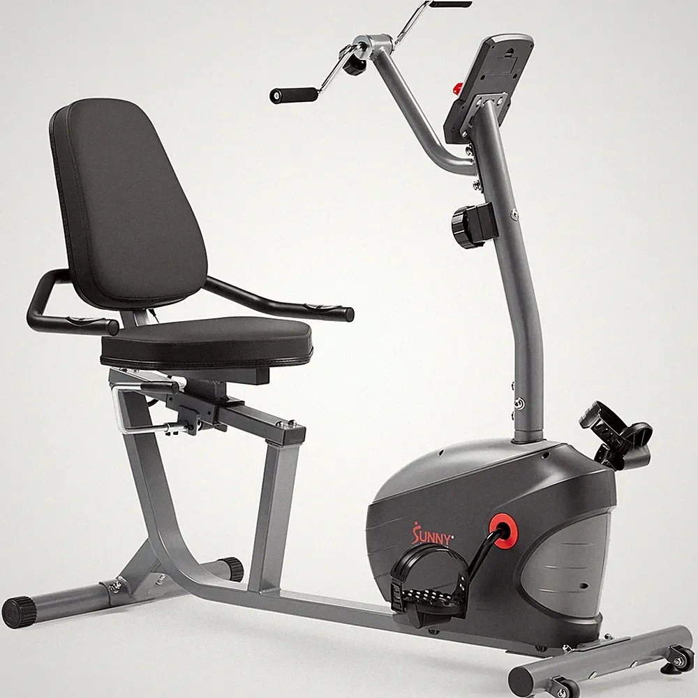 Smart Magnetic Recumbent Bike with Hand Cycle Adjustable Frame Padded Seat