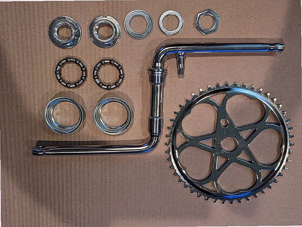 SWEETHEART BICYCLE SPROCKET MULTI SPEED , 6 &1/2" CRANKS & BOTTOM BEARING KIT