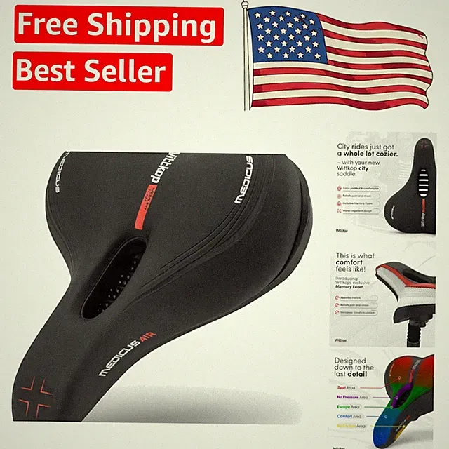 Waterproof Bike Seat with Innovative 5-Zone Comfort Design - Universal Fit